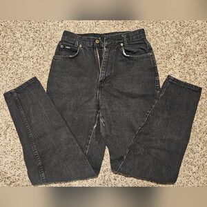 Chic Vintage Mom Jean Black Demin Size 2 Or 25 Standard